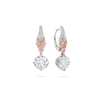 Peace of Mined Pink Diamond Drop Earrings