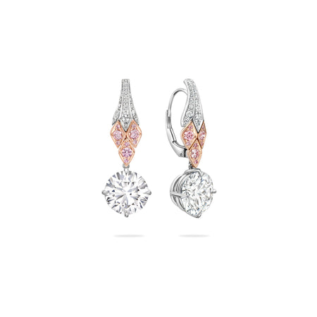 Peace of Mined Pink Diamond Drop Earrings