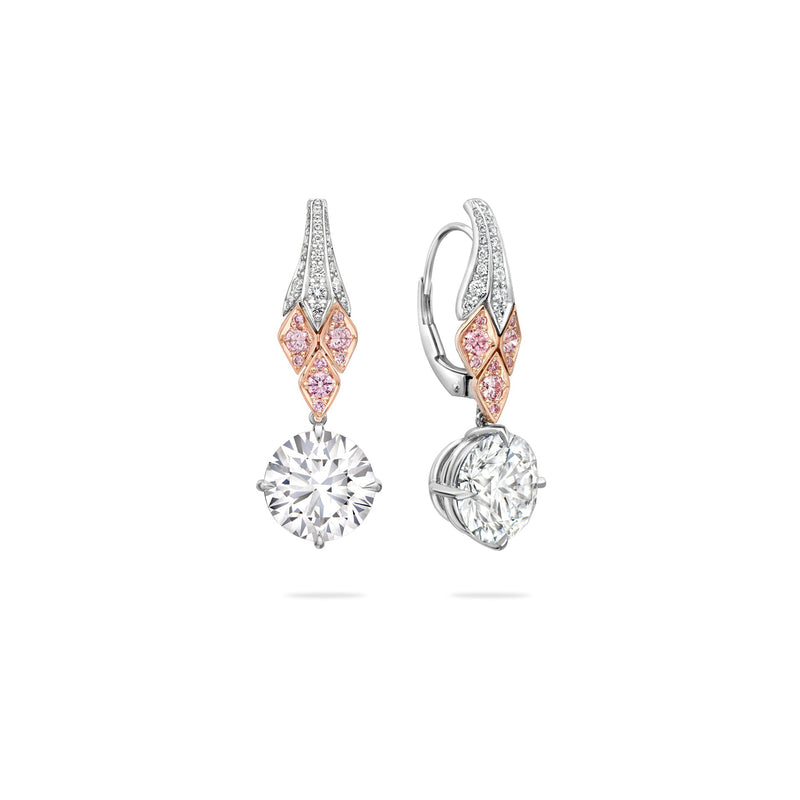 Peace of Mined Pink Diamond Drop Earrings