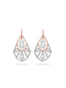 Peace of Mined Platinum and Rose Gold Diamond Drop Earrings
