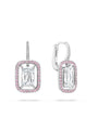 Vintage Ashoka Pink and White Diamond Earrings