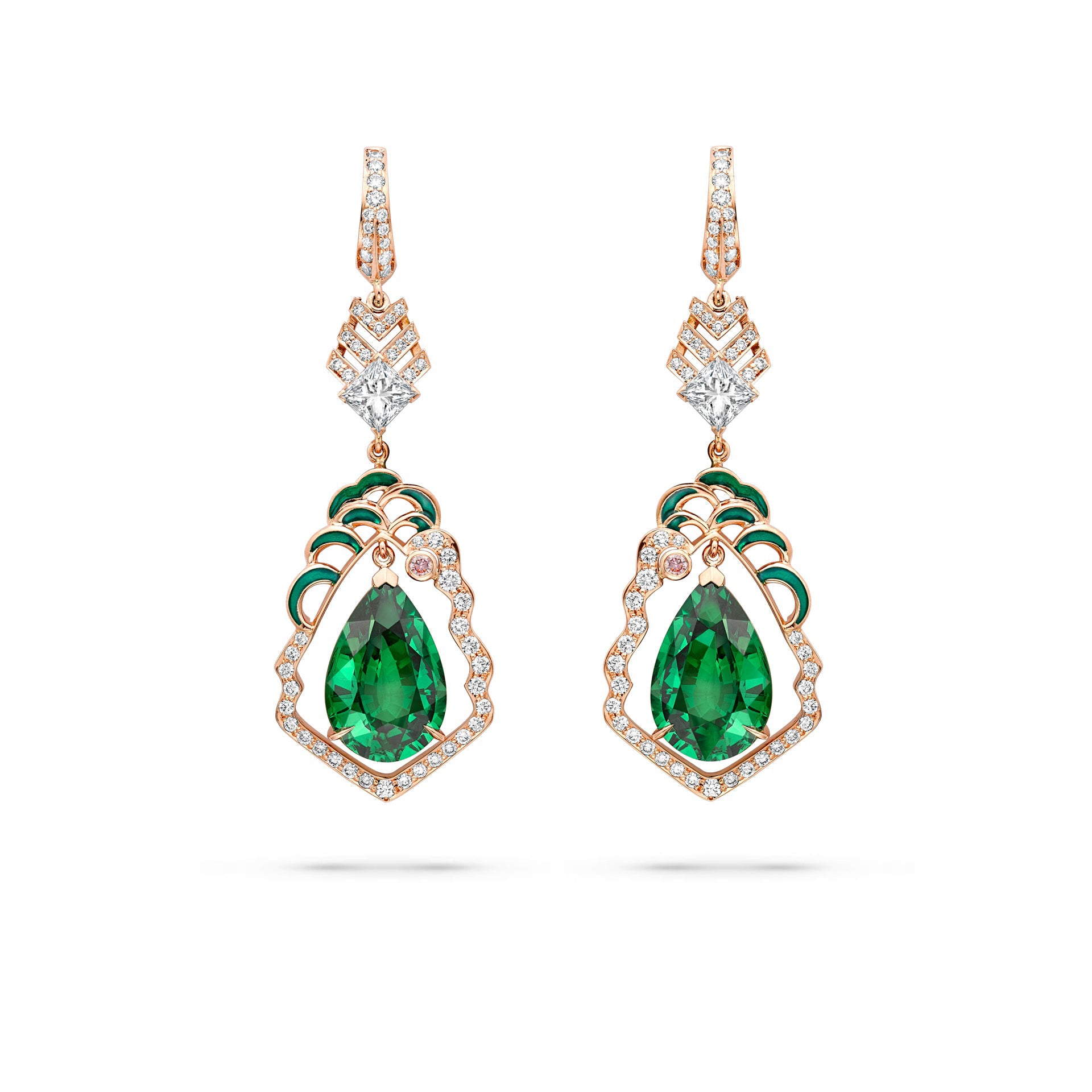 A Family Journey London Royal Parks Tsavorite Rose Gold Earrings