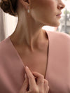 Classic Pear Diamond and Pink Diamond Drop Earrings