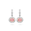 Vintage Oval Cut Pink Diamond Earrings