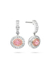 Vintage Oval Cut Pink Diamond Earrings