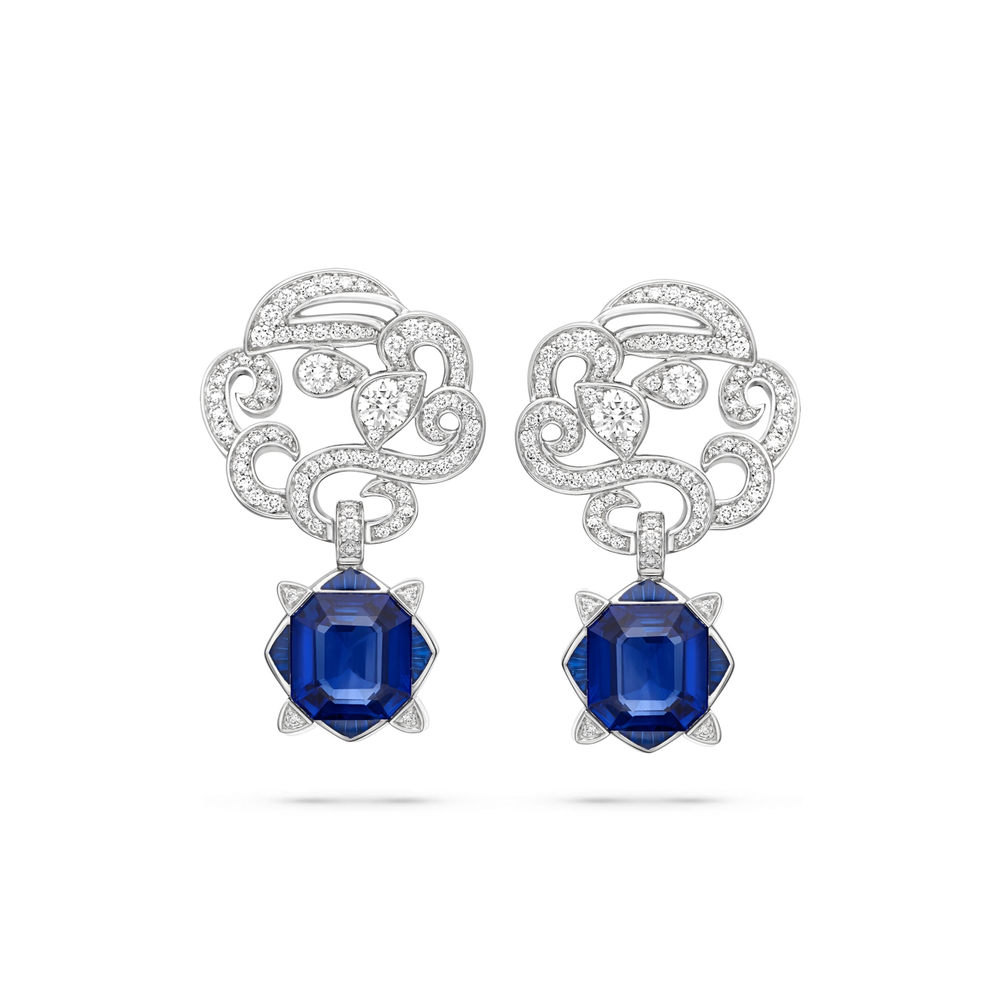 The Palace Collection Royal Porcelain Platinum Earrings