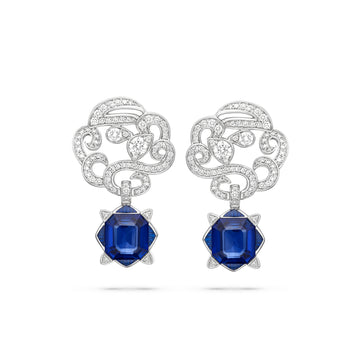 The Palace Collection Royal Porcelain Platinum Earrings