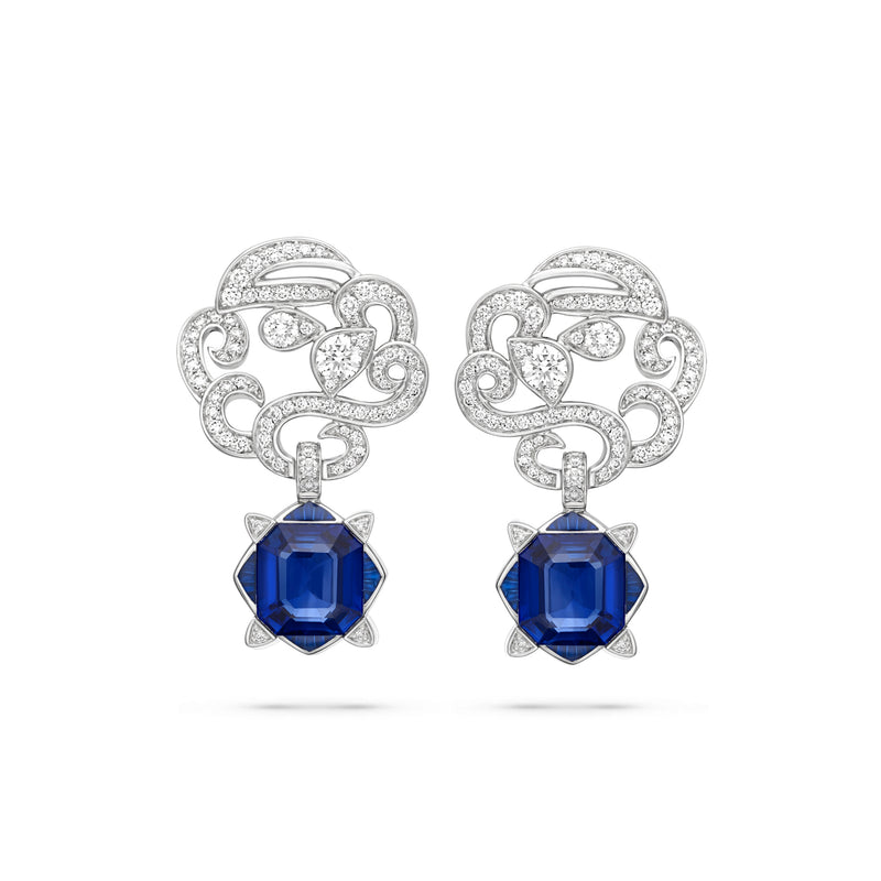 The Palace Collection Royal Porcelain Platinum Earrings