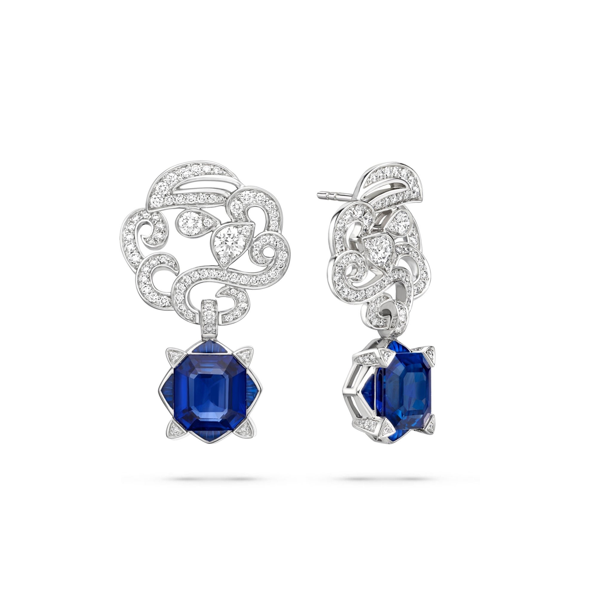 The Palace Collection Royal Porcelain Platinum Earrings