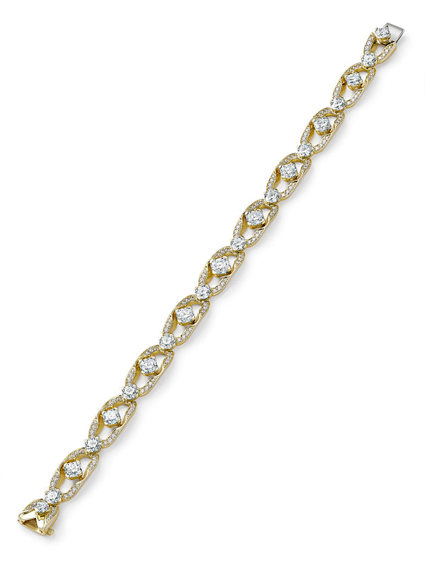 Classic Savoy Yellow Gold Diamond Bracelet