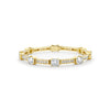 Classic Yellow Gold Emerald Cut Diamond Bracelet