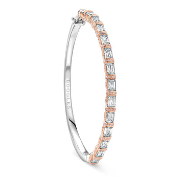 Ashoka White and Pink Diamond Bangle