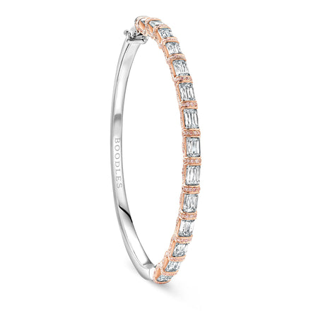 Ashoka White and Pink Diamond Bangle