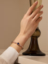The National Gallery Play of Light Cushion Sapphire Rose Gold Bracelet