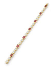 Florentine Ruby and Ashoka Diamond Yellow Gold Bracelet