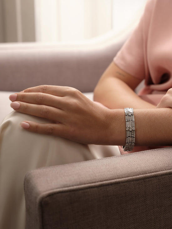The National Gallery Play of Light Platinum Bracelet