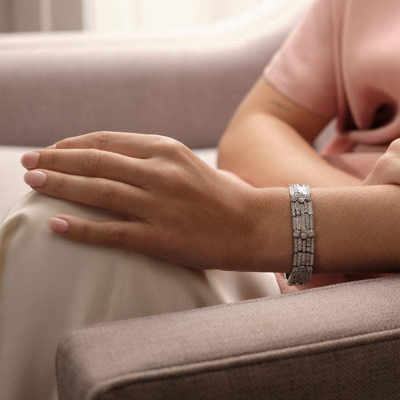 The National Gallery Play of Light Platinum Bracelet