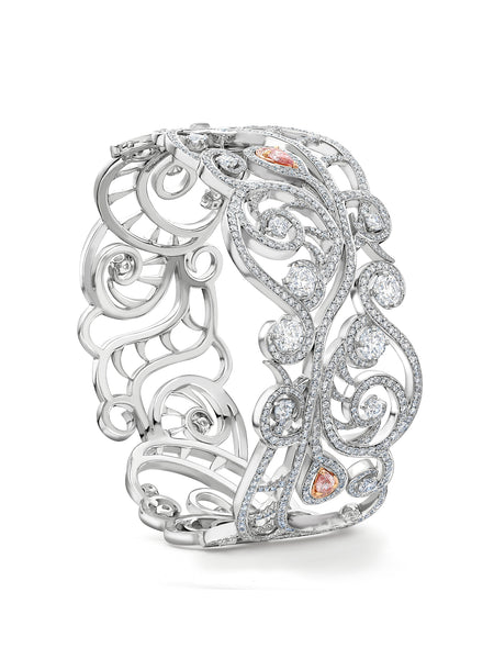 Sweet Pea Diamond Platinum Bangle