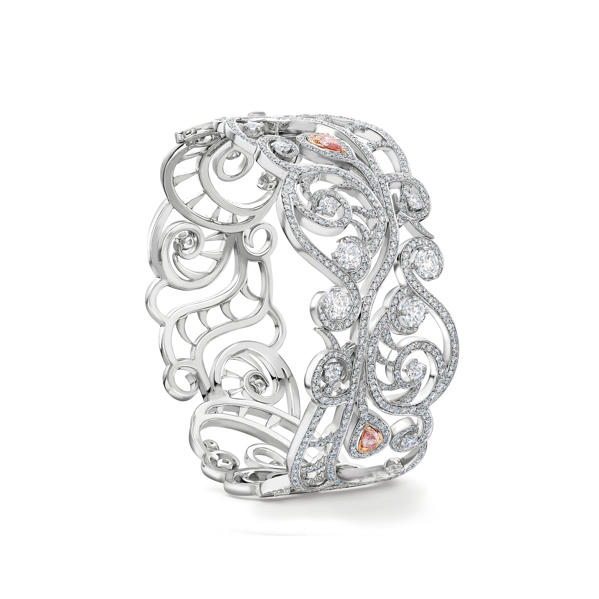 Sweet Pea Diamond Platinum Bangle | Boodles