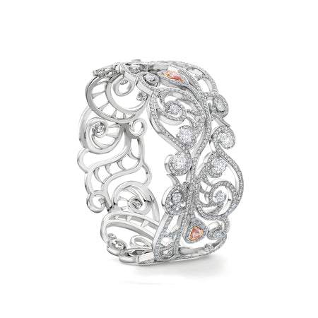 Sweet Pea Diamond Platinum Bangle