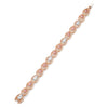 Pink and White Pear Diamond Platinum and Rose Gold Bracelet