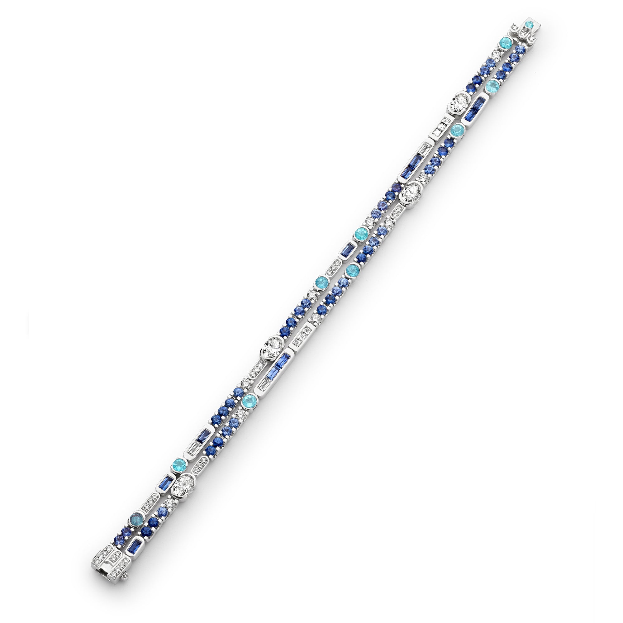 Play of Light Sapphire Platinum Bracelet