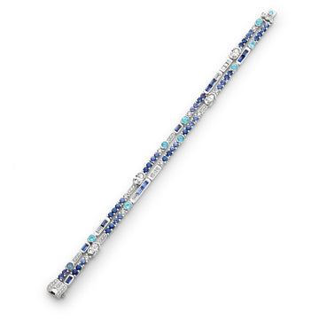 Play of Light Sapphire Platinum Bracelet