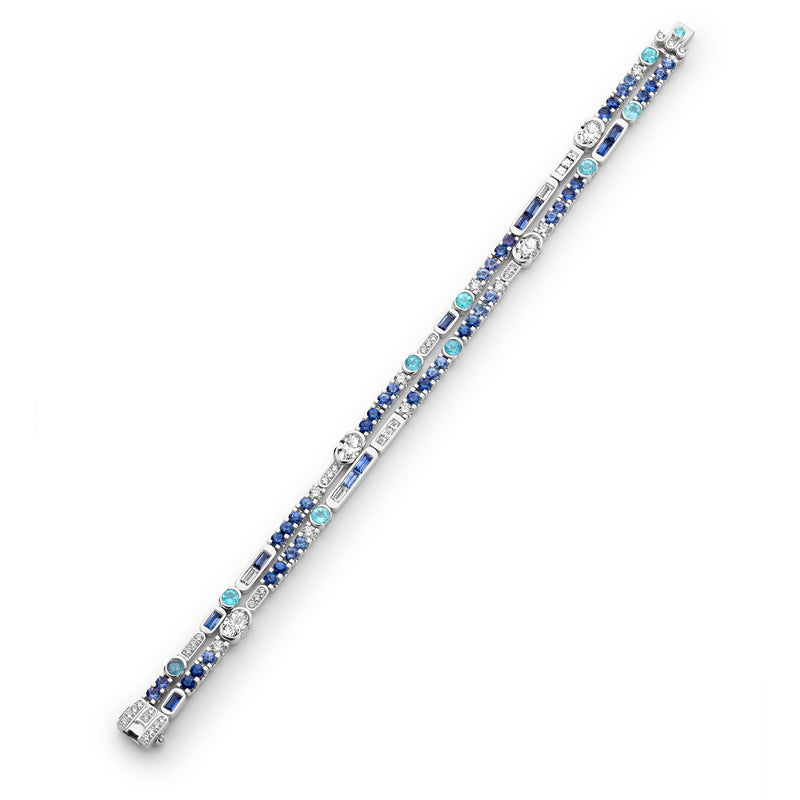 Play of Light Sapphire Platinum Bracelet