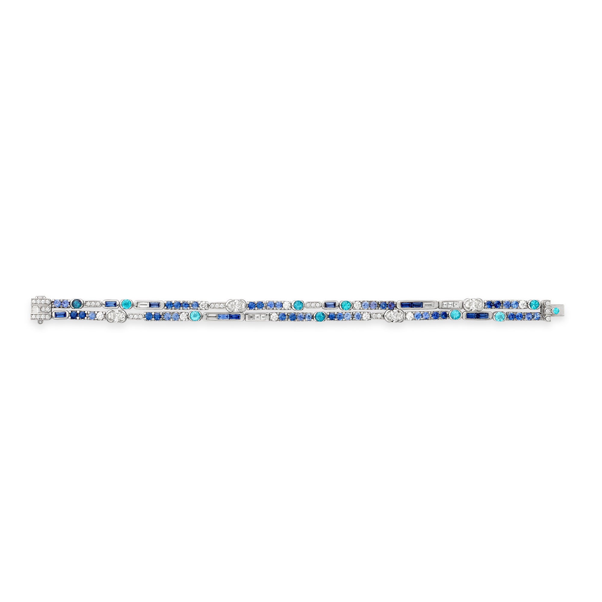 Play of Light Sapphire Platinum Bracelet