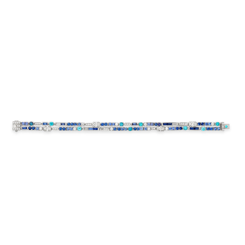Play of Light Sapphire Platinum Bracelet