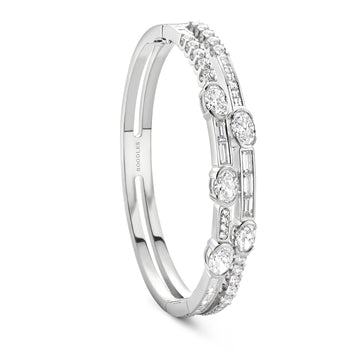 Play of Light Large Platinum Bangle