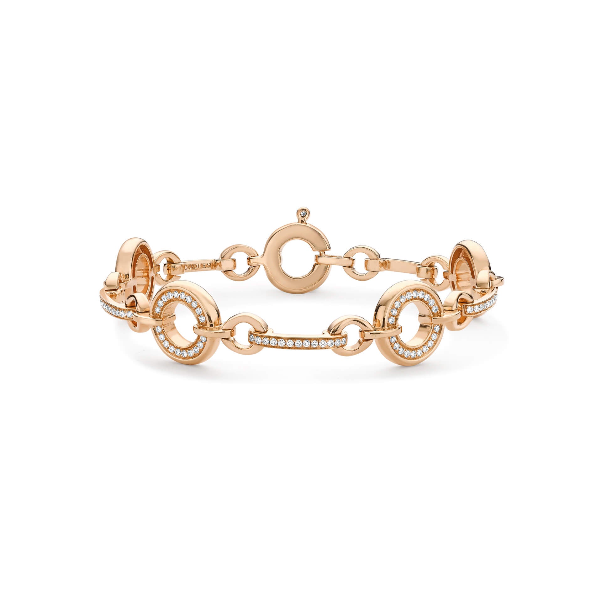 Classic Roulette Rose Gold Diamond Bracelet