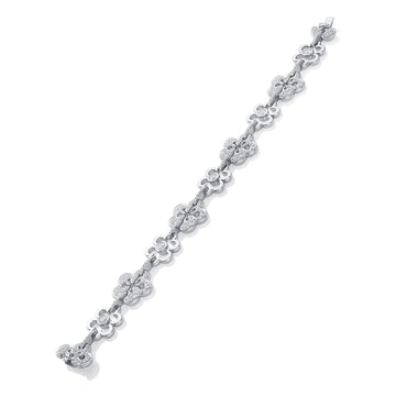 Blossom Large White Gold Diamond Bracelet