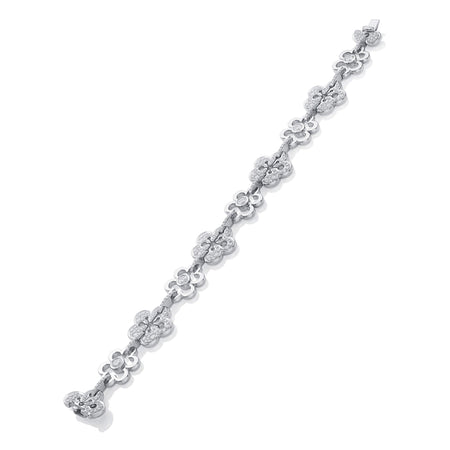 Blossom Large White Gold Diamond Bracelet