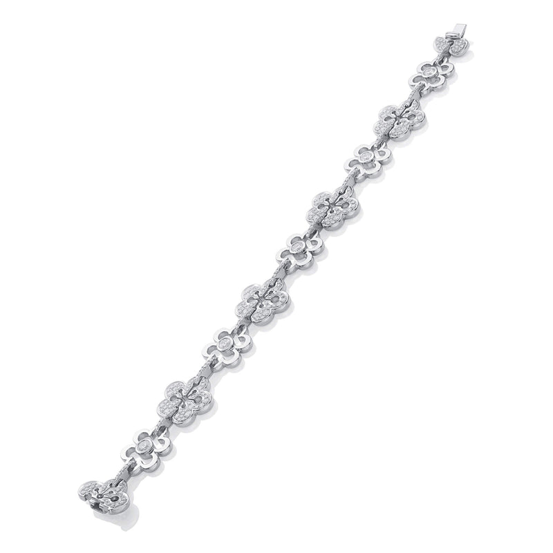 Blossom Large White Gold Diamond Bracelet