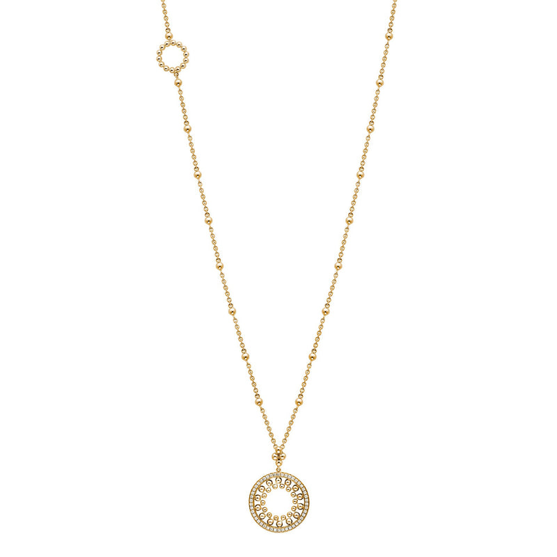 Circus Long Yellow Gold Bead Necklace