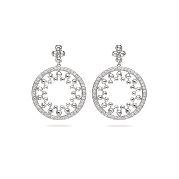 Circus White Gold Diamond Drop Earrings