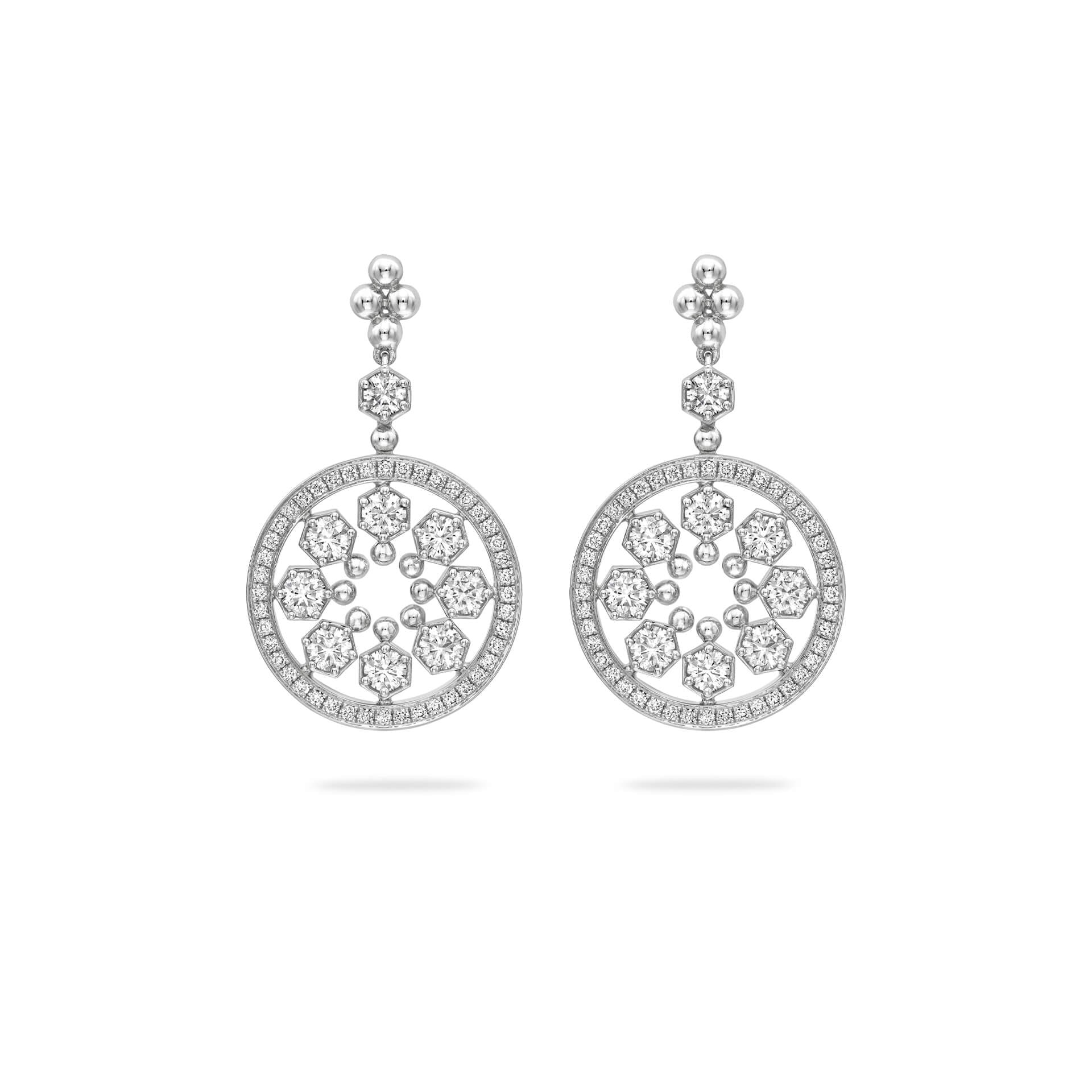 Circus White Gold Diamond Earrings