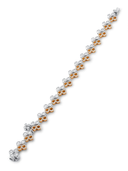 Be Boodles Large Rose Gold Platinum Diamond Bracelet