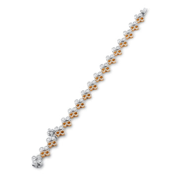 Be Boodles Large Rose Gold Platinum Diamond Bracelet