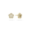 Blossom Yellow Gold Diamond Stud Earrings