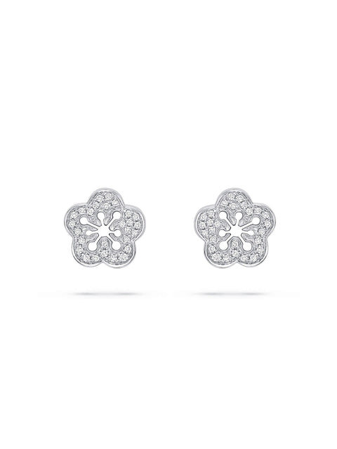 Blossom Diamond Stud Earrings
