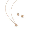 Blossom Rose Gold Pendant and Earrings Set