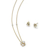 Raindance Yellow Gold Cluster Pendant and Earrings Set