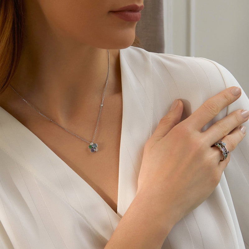 Raindance Watercolour White Gold Pendant and Ring Set