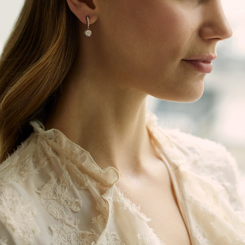 Classic Platinum Diamond Drop Earrings