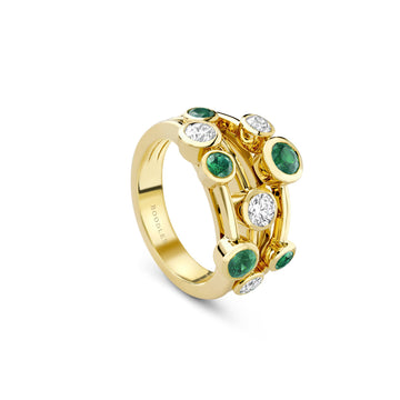 Raindance Classic Yellow Gold Emerald Ring