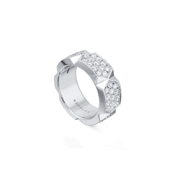 Jazz White Gold Pavé Diamond Ring