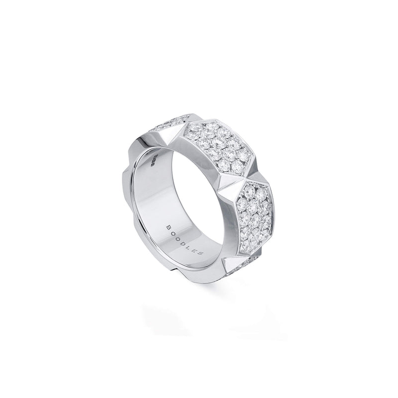 Jazz White Gold Pave Diamond Ring