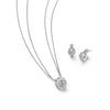 Knot White Gold Earrings and Pendant Set